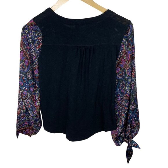 Anthropologie Akemi Kin Maybell Tied Sleeve Bohemian‎ Top Size XXS Boho Bohemian - Picture 5 of 12